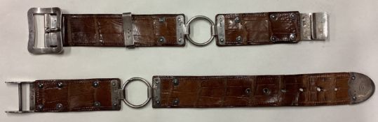 A large Victorian silver dog collar.