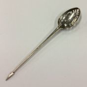 An 18th Century Provincial silver cross pierced mote spoon.