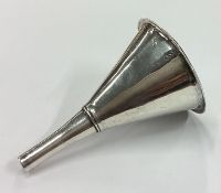 A rare 18th Century silver wine funnel.