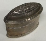 A heavy 19th Century Antique Turkish silver snuff box with lift-off cover.