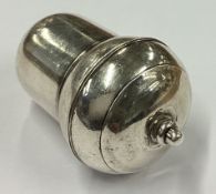 An 18th Century Dutch silver nutmeg grater in the form of an acorn with lift-off cover.