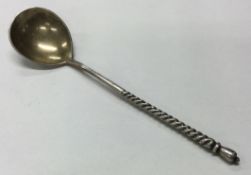 A 19th Century Russian engraved silver spoon.