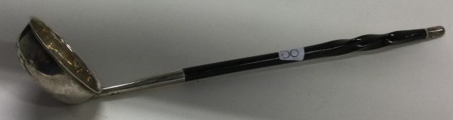 GLASGOW: A 19th Century Scottish silver toddy ladle.