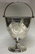 A good 18th Century George III silver swing handled basket with BGL.