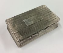 A large William IV silver snuff box.
