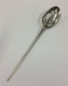 An 18th Century silver rat tail mote spoon.