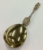 A good Victorian silver apostle top caddy spoon.