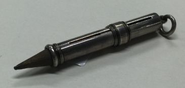 A novelty Victorian silver pencil.