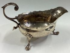 An 18th Century silver sauceboat.