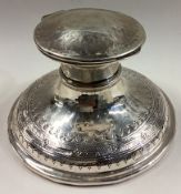 A large Arts & Crafts silver inkwell.