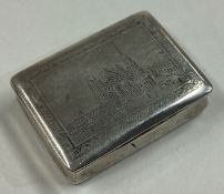 A rare Victorian silver castle top double-sided vinaigrette.