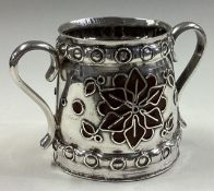 JOHN FERGUSON GOW: A silver and enamelled trophy cup complete with original letter.