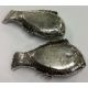 A rare fine pair of Naturalistic 19th Century silver salts in the form of fish. - Image 2 of 2