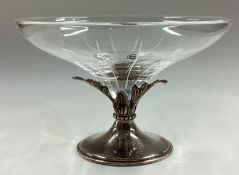 A heavy Judaica Sterling silver sweet dish.