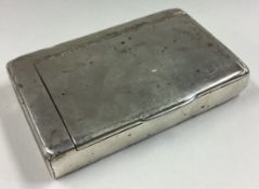 A Russian silver combination cigarette case and vesta.