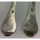 EXETER: An oversized pair of 17th Century silver trefid spoons. - Image 3 of 4