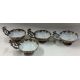 A set of four silver mounted cups with pierced handles. - Image 2 of 2
