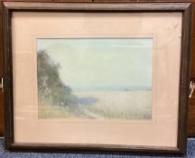 JOHN WHITE: (British, 1851 - 1933): A framed and glazed watercolour depicting a cornfield.