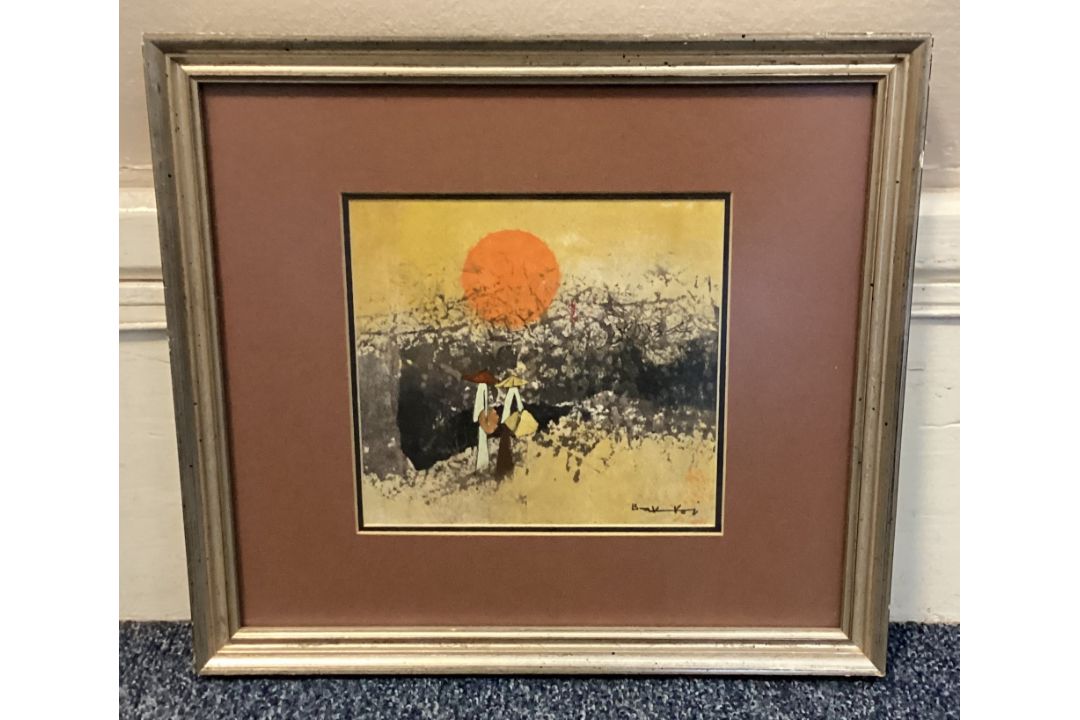 TAY BAK KOI: (SINGAPOREAN, 1939 - 2003): A framed and glazed ink and gouache. - Image 1 of 4