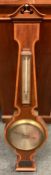 A brass mounted banjo barometer.