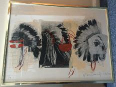 SYLVIA BANCROFT HUNT: (German, 21st Century): A framed and glazed print.