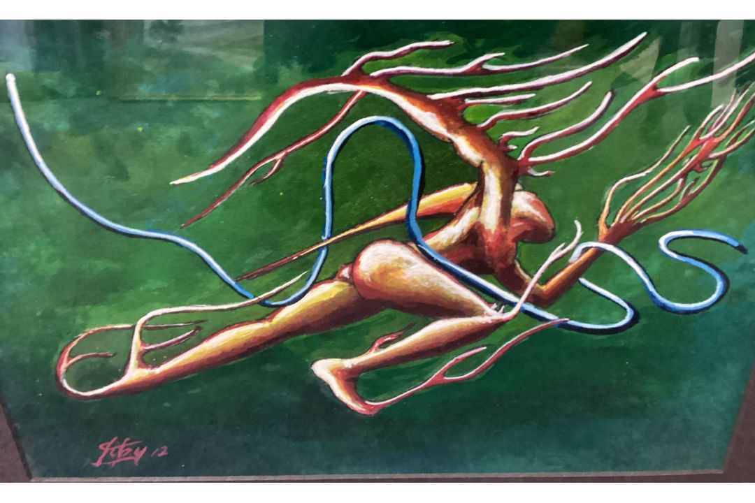 GLENN FITZPATRICK ('FITZY'): (British, b.1971): Three black framed and glazed acrylics. - Image 4 of 11
