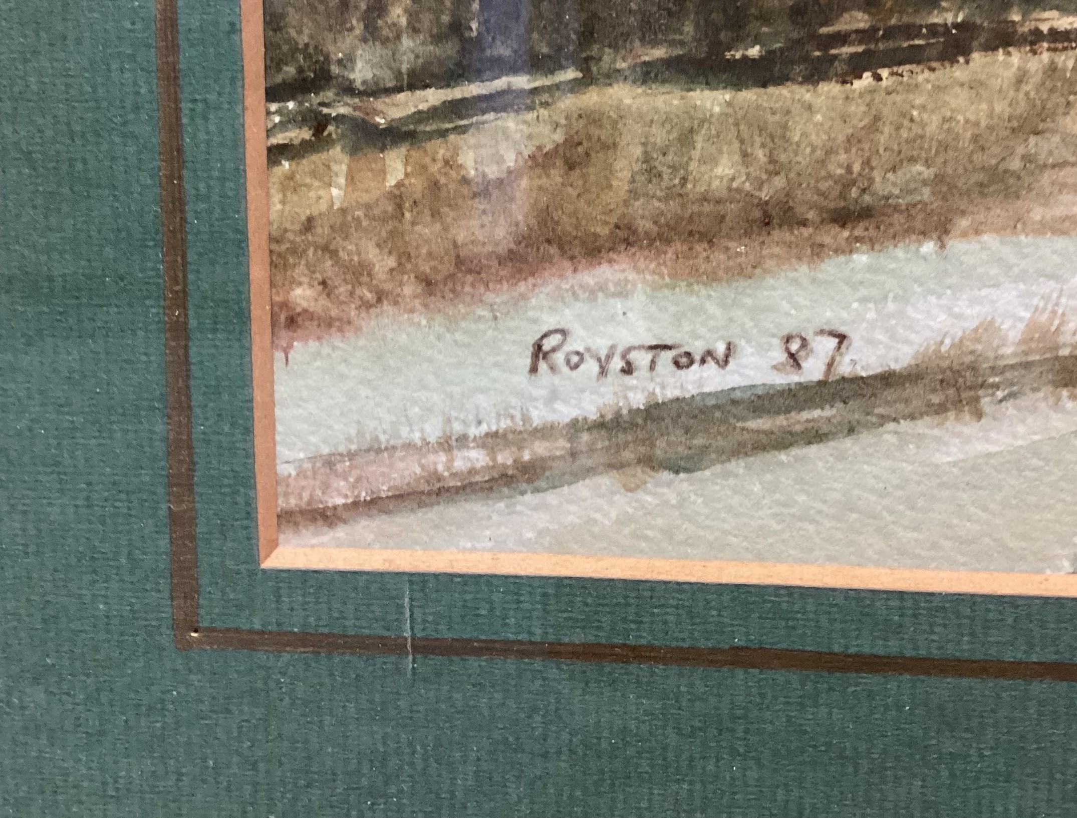 A gilt framed and glazed watercolour depicting a typical Dartmoor Tor scene. - Image 2 of 8