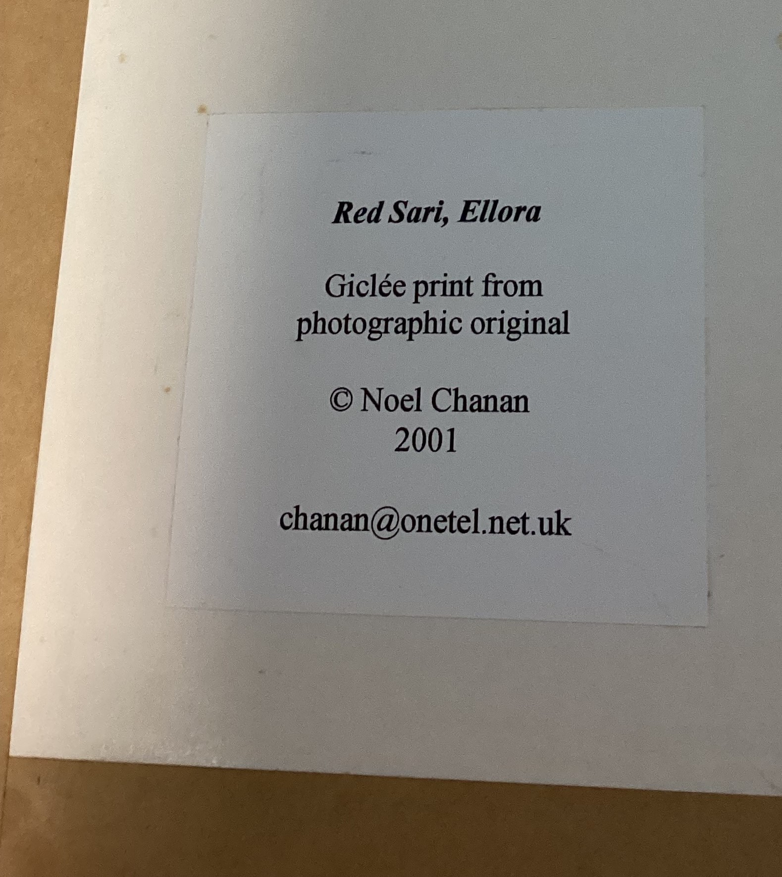 NOEL CHANAN: (British, b. 1939): A framed and glazed giclée print from photographic original. - Image 5 of 6