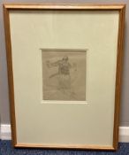 SIR STANLEY SPENCER: (British, 1891 - 1959): A framed and glazed ink drawing on paper.