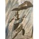 CECIL BEATON: (British, 1904 - 1980): A framed and glazed pen and watercolour. - Image 3 of 5