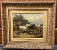 JOHN FREDERICK HERRING JUNIOR (British, 1815 -1907): A gilt framed and glazed oil on canvas.
