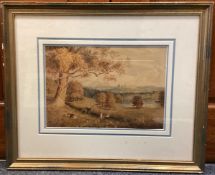 JOHN JAMES WILSON: (British, 1818 - 1875): A gilt framed and glazed watercolour.