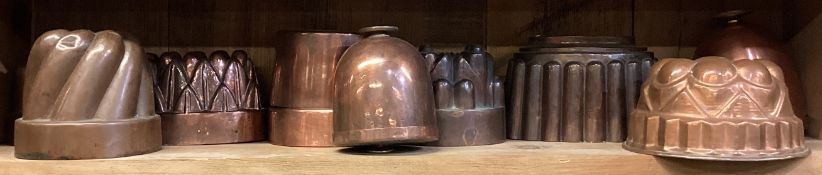 A large collection of Antique jelly moulds.
