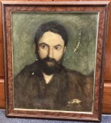 FRENCH SCHOOL: A framed late 18th / early 20th Century oil on canvas depicting a portrait of a man.