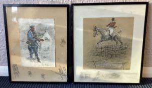 Two framed and glazed Snaffles prints.