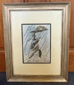 CECIL BEATON: (British, 1904 - 1980): A framed and glazed pen and watercolour.