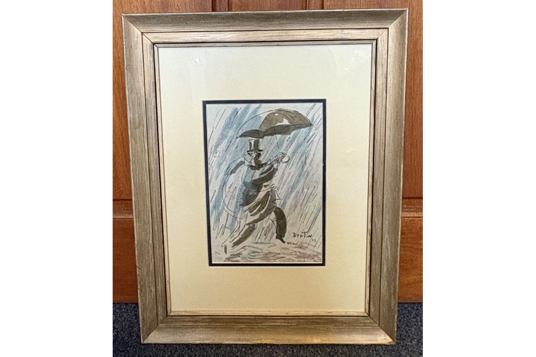 CECIL BEATON: (British, 1904 - 1980): A framed and glazed pen and watercolour. - Image 1 of 5