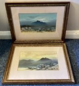 FURNISS WILSON: (British, 20th Century): A pair of gilt framed and glazed watercolours.