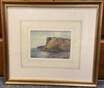 ARTHUR W. PERRY: (British, 1908 - 1938): A framed and glazed watercolour depicting a coastal scene..
