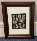 LEO DAVY: (British, 1924 - 1987): A wooden framed and glazed watercolour.