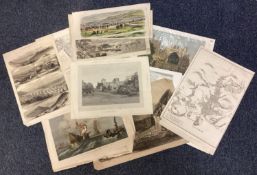 A collection of prints depicting Exeter.