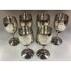 A set of six silver goblets. - Image 4 of 6