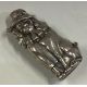 A rare novelty Victorian silver vesta case depicting 'Toby', Mr Punch's Dog. - Image 1 of 2