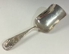 EXETER: A Victorian silver caddy scoop.