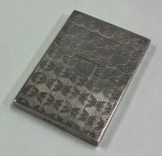 An unusual silver card case.