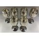 A set of six silver goblets. - Image 5 of 6