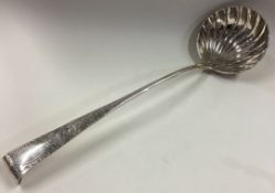 DUBLIN: An 18th Century Irish silver soup ladle.