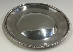 A heavy 18th Century silver wine funnel stand.