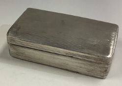 An Antique Continental silver snuff box with hinged cover.