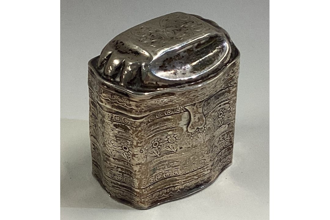 A 19th Century Dutch silver peppermint box. - Image 2 of 2